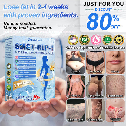 🏥FDA Store |❤️𝐵uil𝗱𝐿ea𝐟® 𝑮𝐋𝑃-1 Slim & Firm 𝑁ano 𝑀icroneedle 𝑃atch with Collagen,Turmeric&Matrixyl 3000 丨Obesity,Cardiovascular Diseas, Diabetes, Sleep Apnea, Joint Problems and More